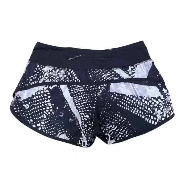 Lululemon Athletica Static Mist White/Black Speed shorts - Picture 1 of 5